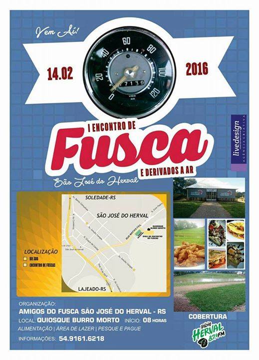 1º Encontro de Fusca e Derivados a Ar de São José do Herval/RS