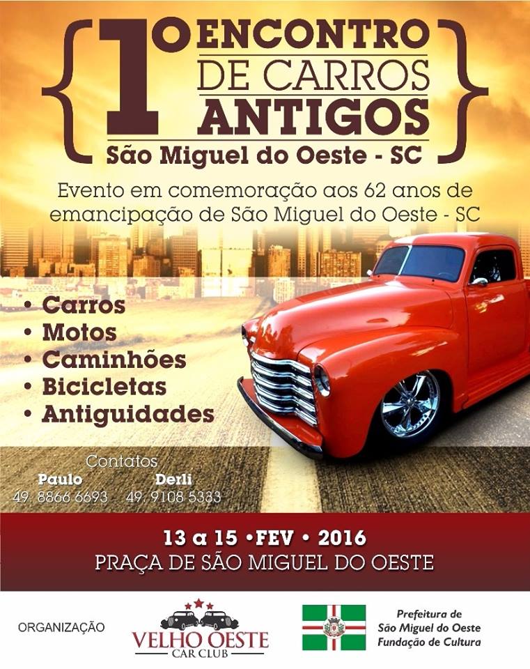 1º Encontro de Carros Antigos de São Miguel do Oeste/SC