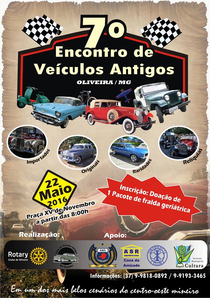7º Encontro de Veículos Antigos de Oliveira/MG