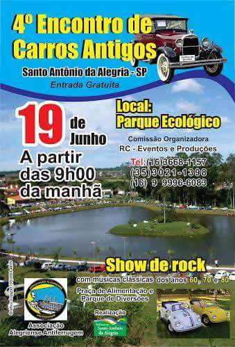 4º Encontro de Carros Antigos de Santo Antônio da Alegria/SP