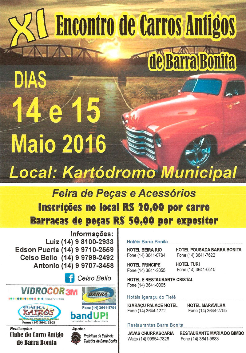 XI Encontro de Carros Antigos de Barra Bonita/SP