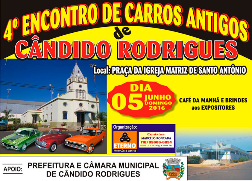 4º Encontro de Carros Antigos de Cândido Rodrigues/SP