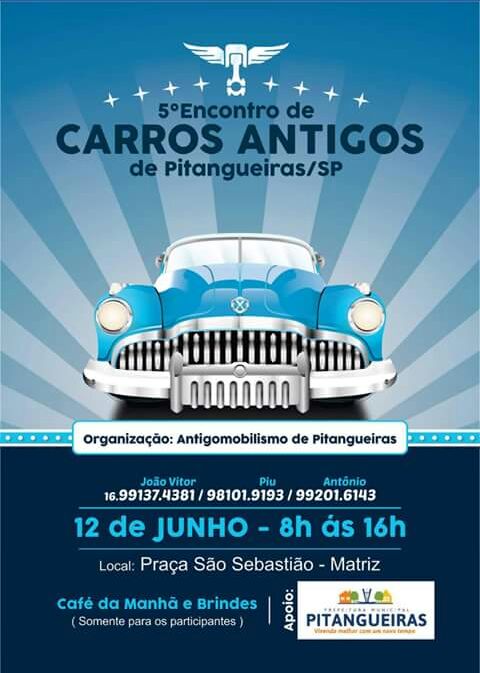 5º Encontro de Carros Antigos de Pitangueiras/SP