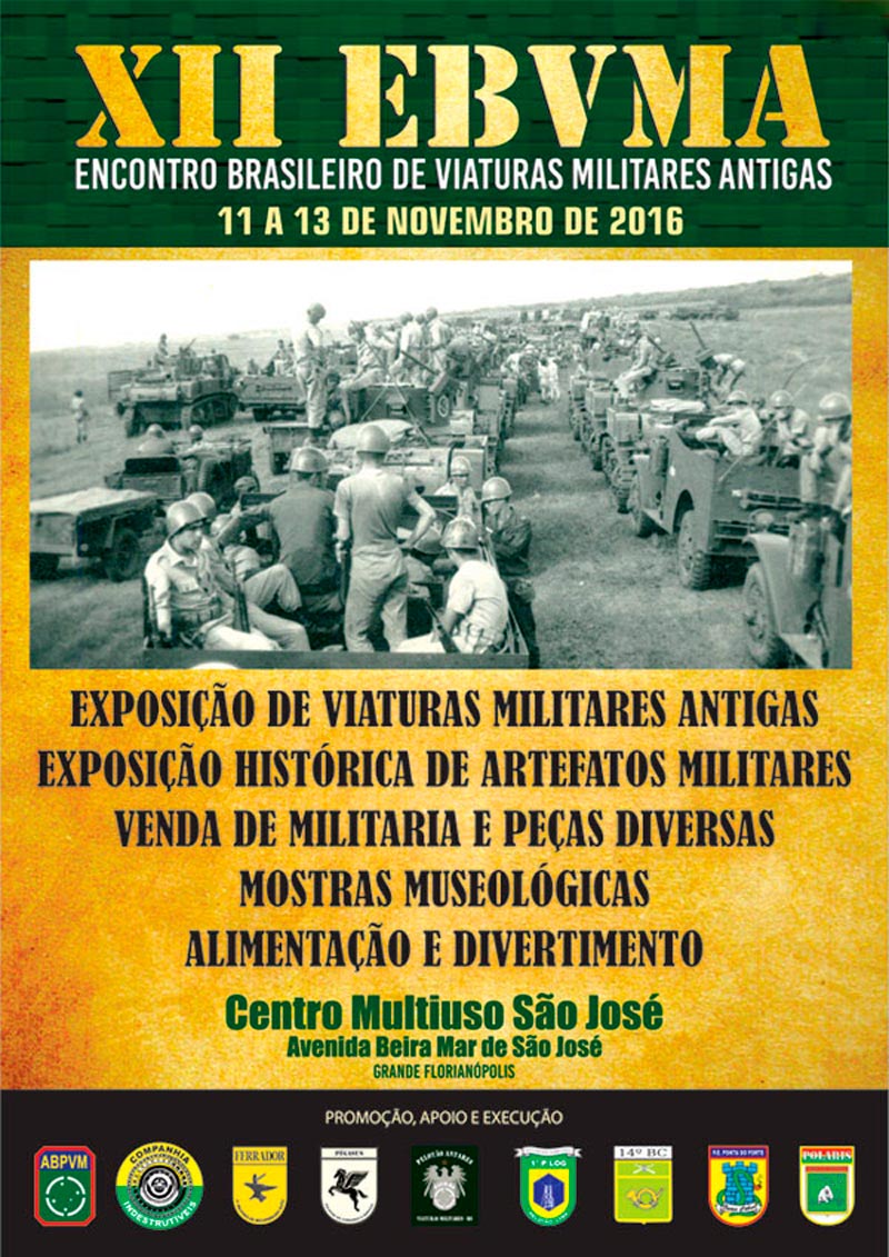 XII EBVMA: Encontro Brasileiro de Viaturas Militares Antigas em São José/SC