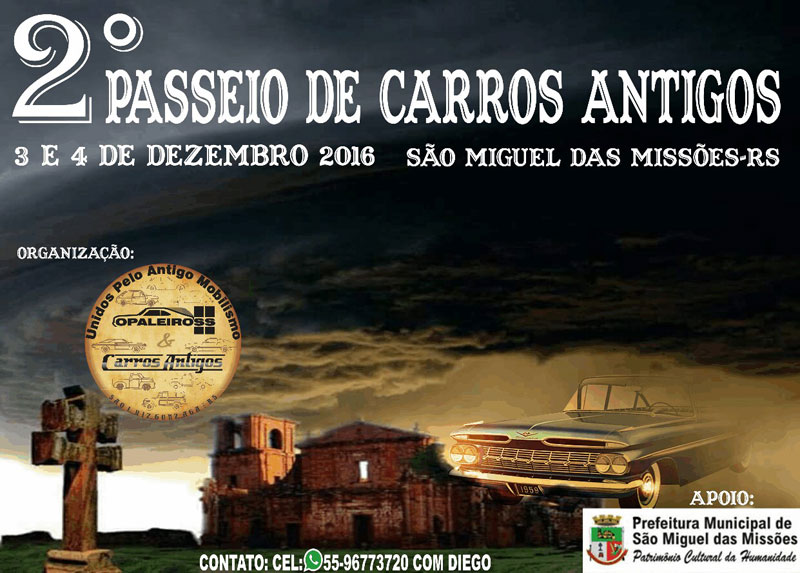 2º Passeio de Carros Antigos de São Miguel das Missões/RS