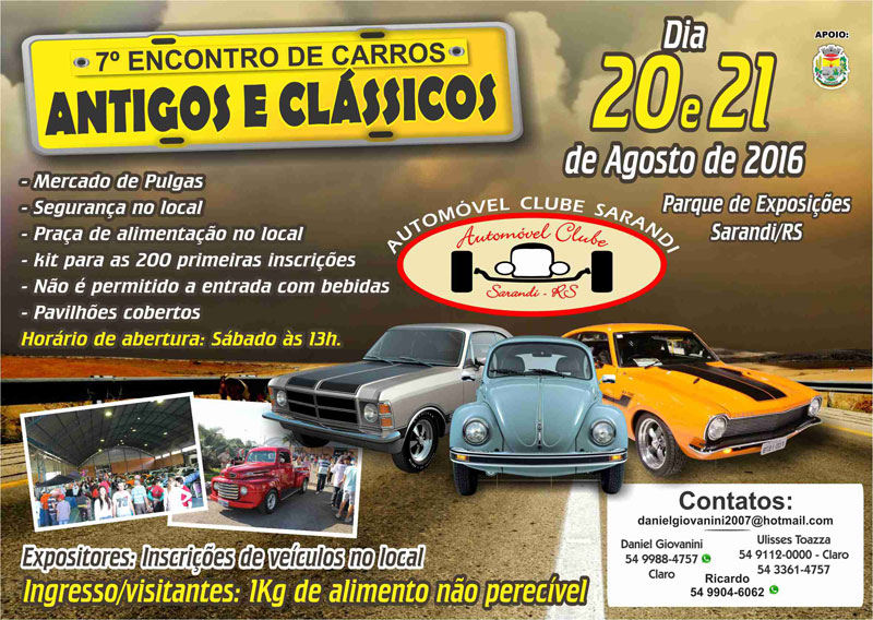 7º Encontro de Carros Antigos e Clássicos de Sarandi/RS