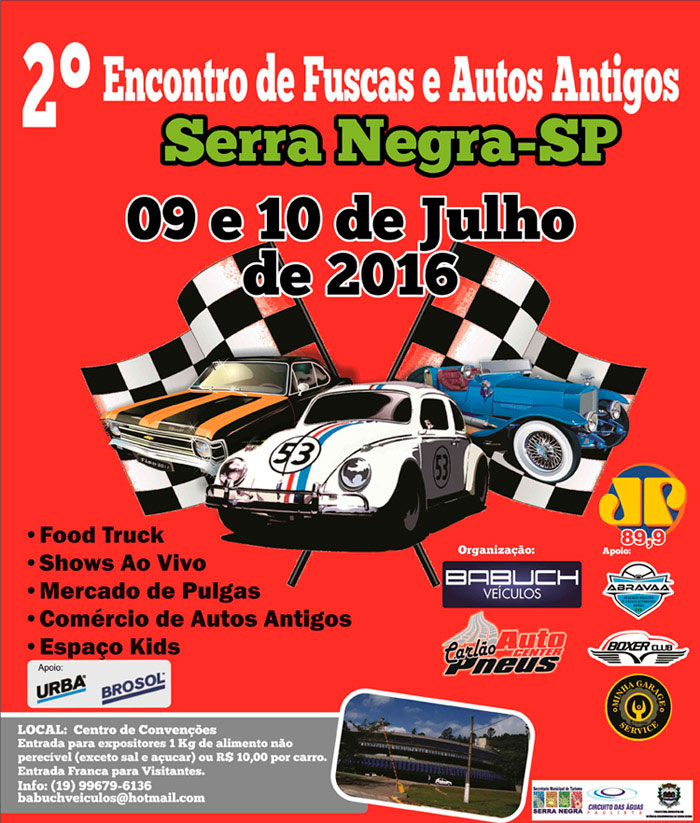 2º Encontro de Fuscas e Autos Antigos de Serra Negra/SP