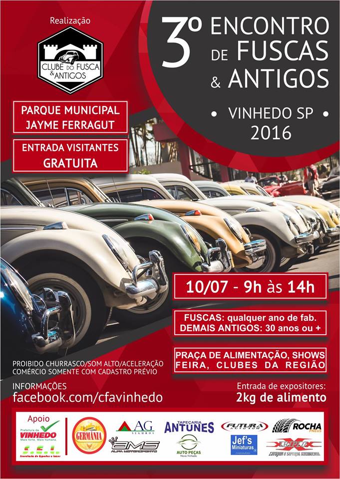 3º Encontro de Fuscas & Antigos de Vinhedo/SP