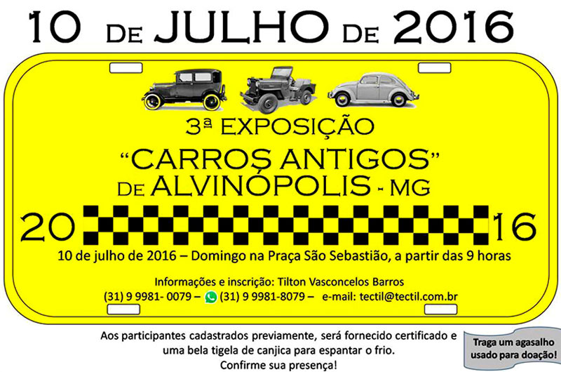 3ª Exposição de Carros Antigos de Alvinópolis/MG