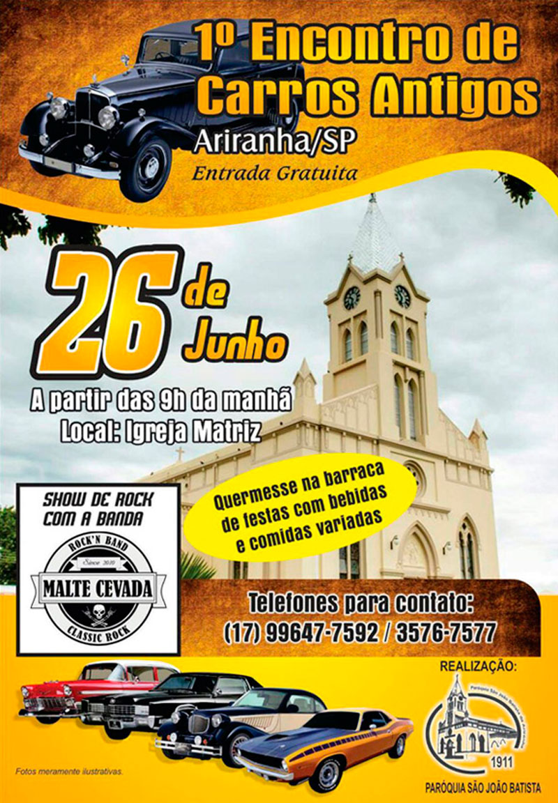 1º Encontro de Carros Antigos de Ariranha/SP