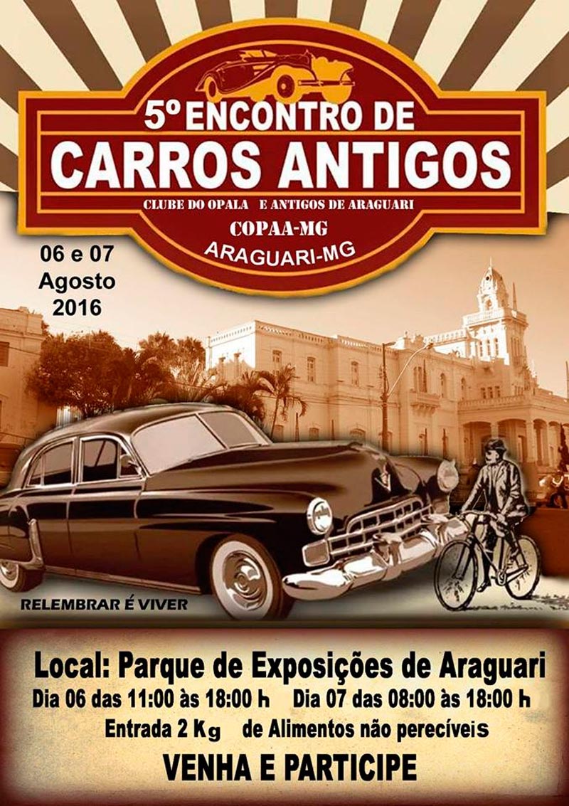 5º Encontro de Carros Antigos de Araguari/MG