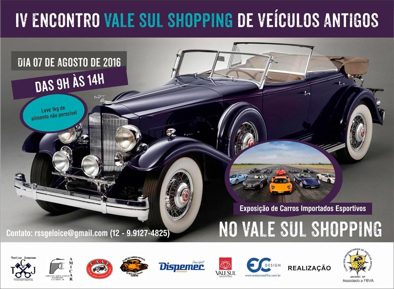 IV Encontro Vale Sul Shopping de Veículos Antigos em São José dos Campos/SP