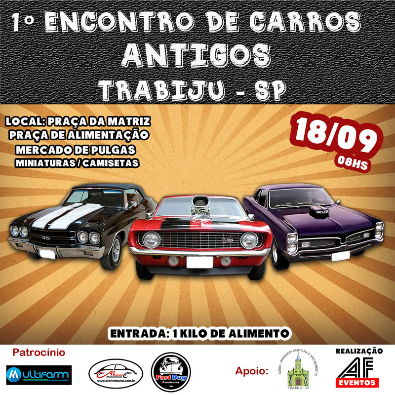 1º Encontro de Carros Antigos de Trabiju/SP