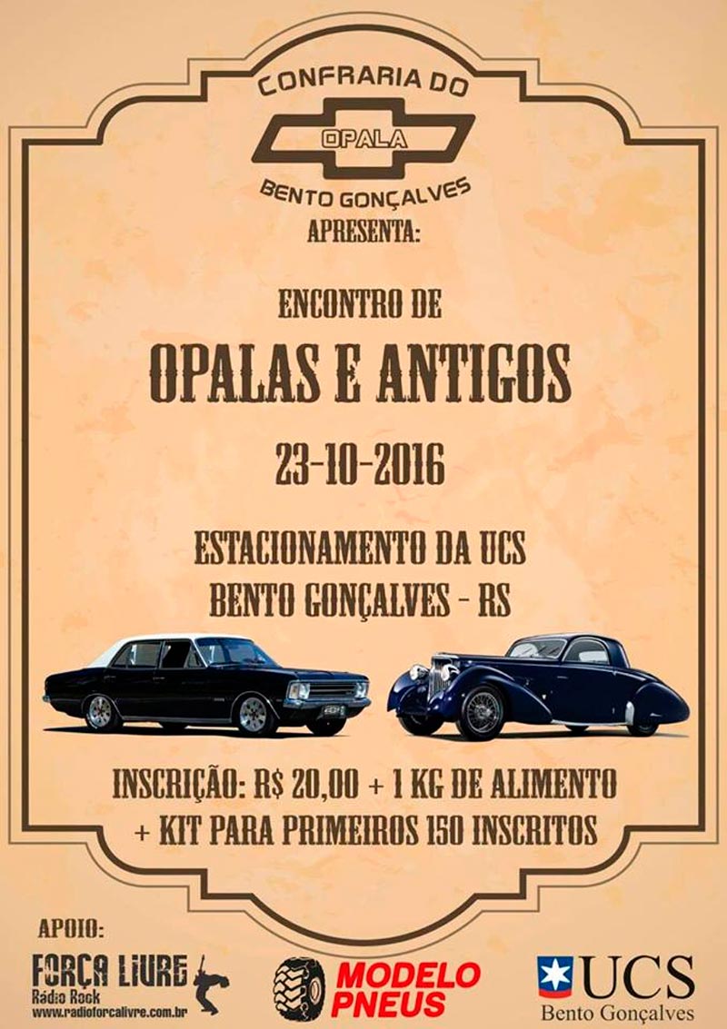 Encontro de Opalas e Antigos em Bento Gonçalves/RS