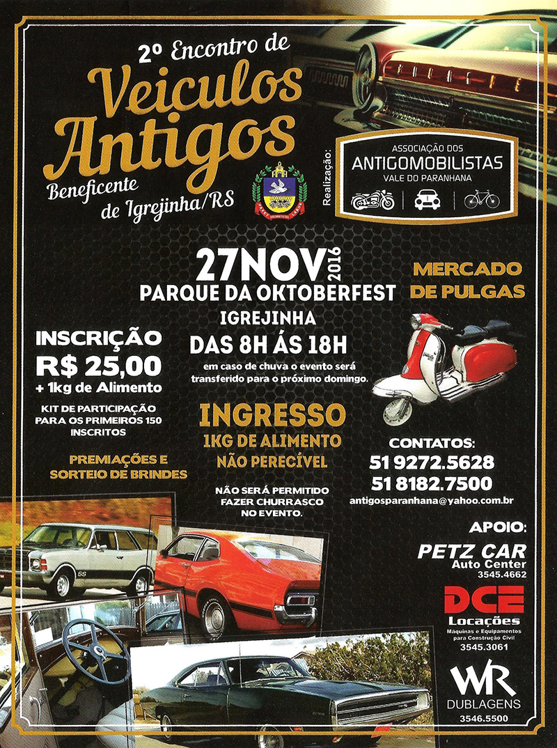 2º Encontro de Veículos Antigos Beneficente de Igrejinha/RS