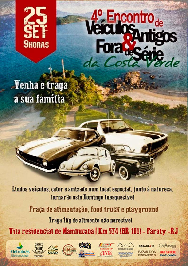 4º Encontro de Veículos Antigos & Fora de Série da Costa Verde de Paraty/RJ