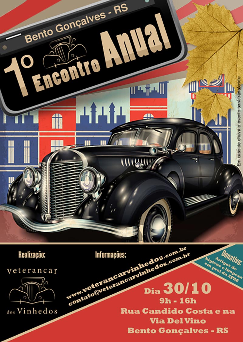 1º Encontro Anual de Carros Antigos em Bento Gonçalves/RS