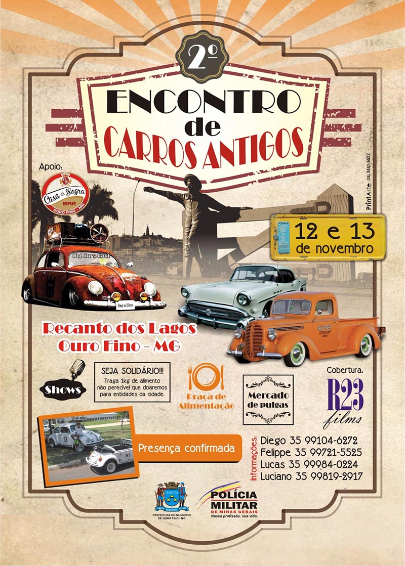 2º Encontro de Carros Antigos de Ouro Fino/MG