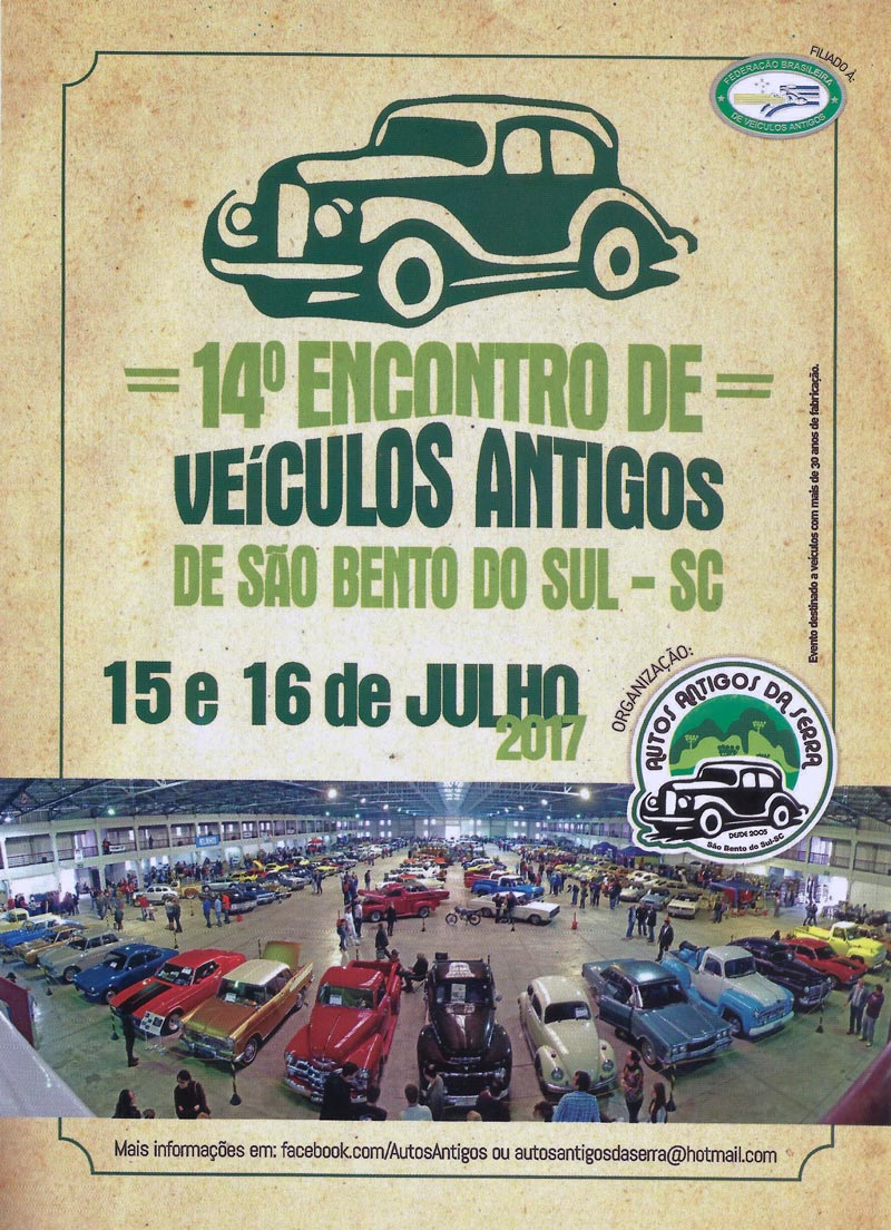 14º Encontro de Veículos Antigos de São Bento do Sul/SC