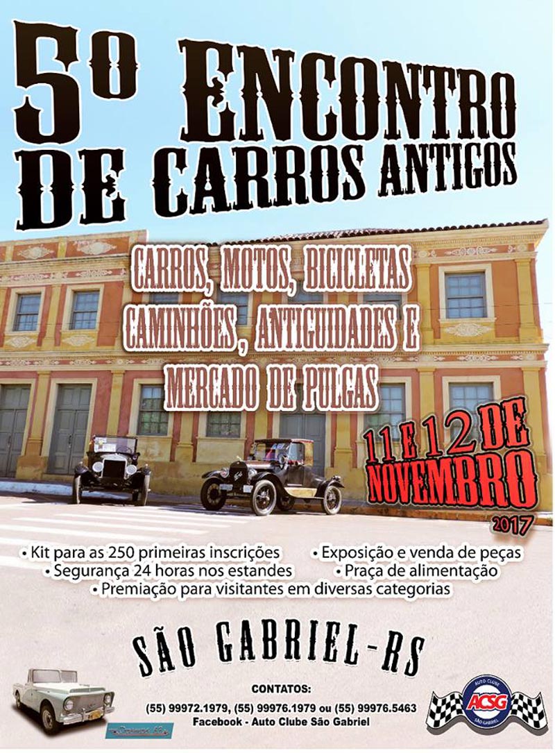 5º Encontro de Carros Antigos de São Gabriel/RS