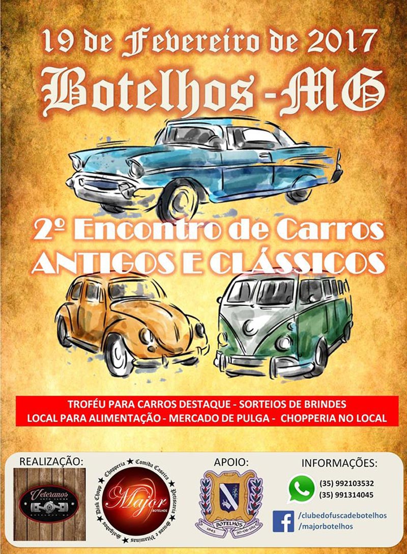 2º Encontro de Carros Antigos e Clássicos de Botelhos/MG