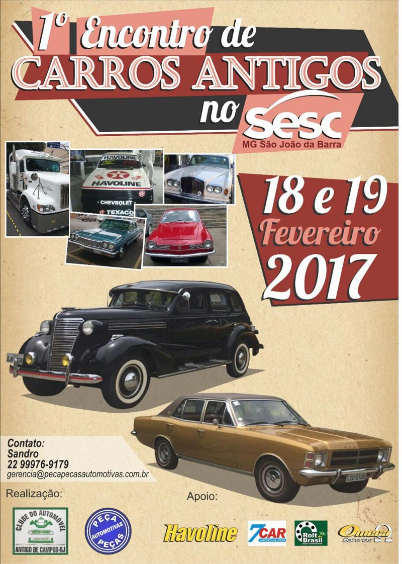 1º Encontro de Carros Antigos no Sesc-MG - São João da Barra/RJ