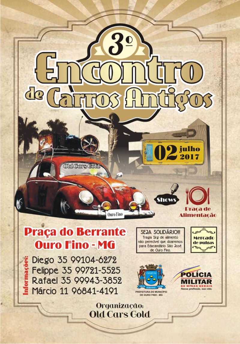 3º Encontro de Carros Antigos - Ouro Fino/MG