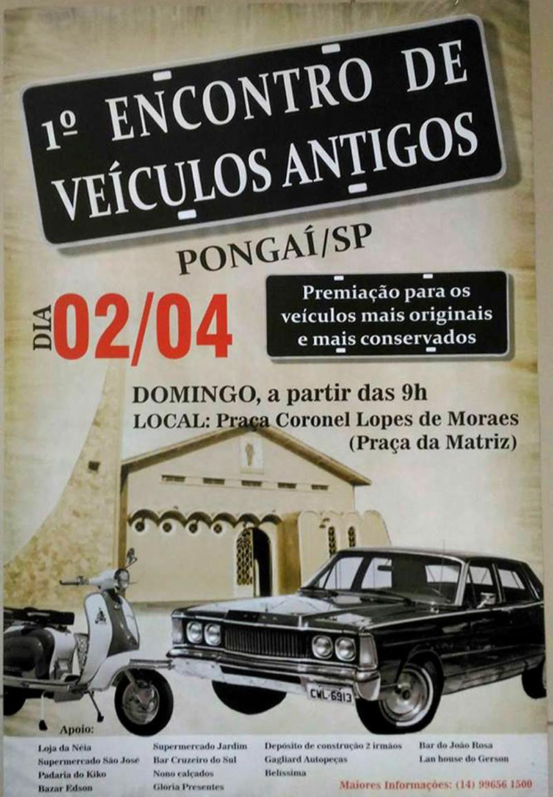 1º Encontro de Veículos Antigos de Pongaí/SP