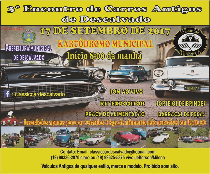 3º Encontro de Carros Antigos de Descalvado/SP