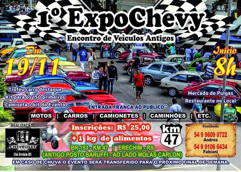 1ª Expo Chevy - Encontro de Veículos Antigos - Erechim/RS