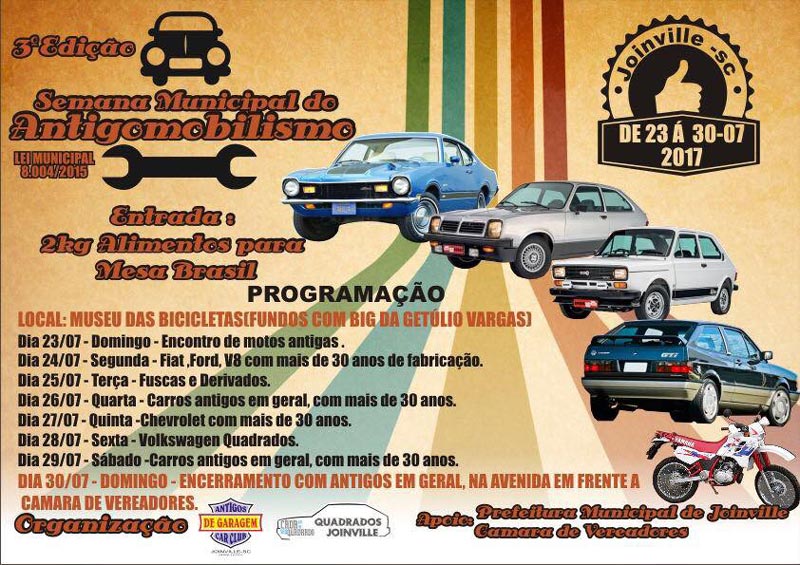 3ª Edição - Semana Municipal do Antigomobilismo - Joinville/SC
