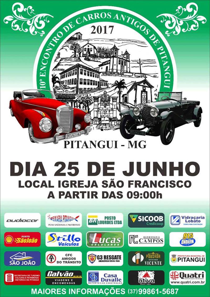 10º Encontro de Carros Antigos de Pitangui/MG