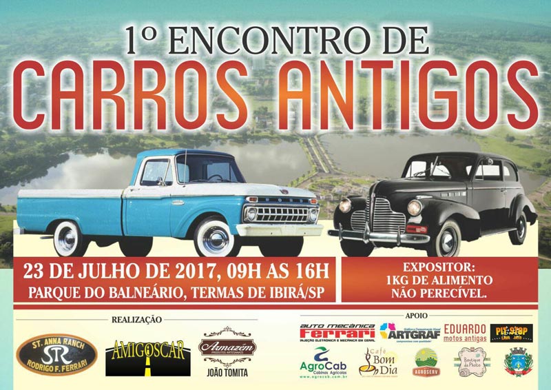 1º Encontro de Carros Antigos - Termas de Ibirá/SP