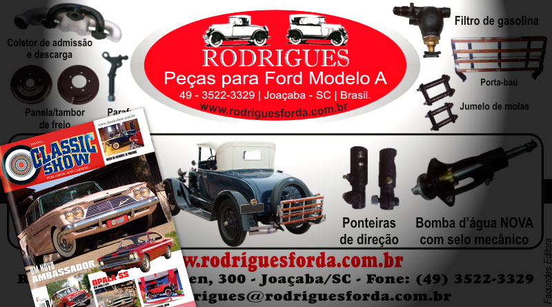 A Rodrigues Peças para Ford Modelo A está na Revista Classic Show!
