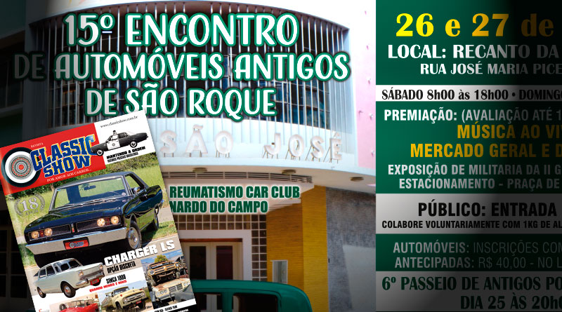 O 15º Encontro de São Roque está na Revista Classic Show
