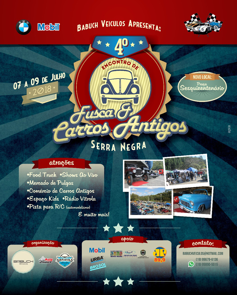4º Encontro de Fuscas e Carros Antigos de Serra Negra/SP
