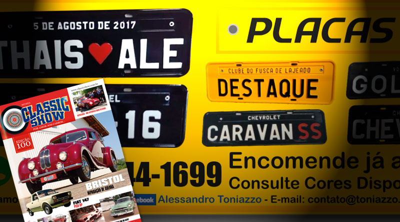 A Toniazzo Placas Personalizadas está na Revista Classic Show!