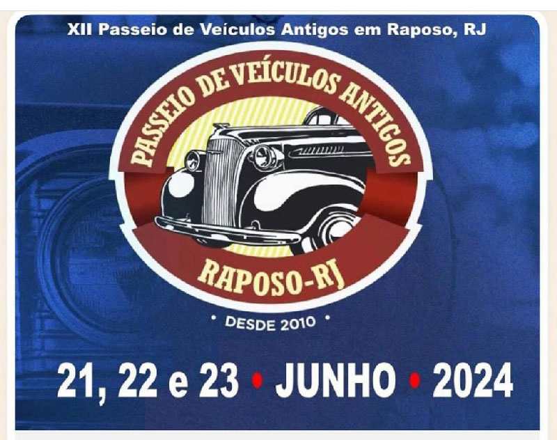 XII Passeio de Veículos Antigos em Raposo/RJ Revista Classic Show, a